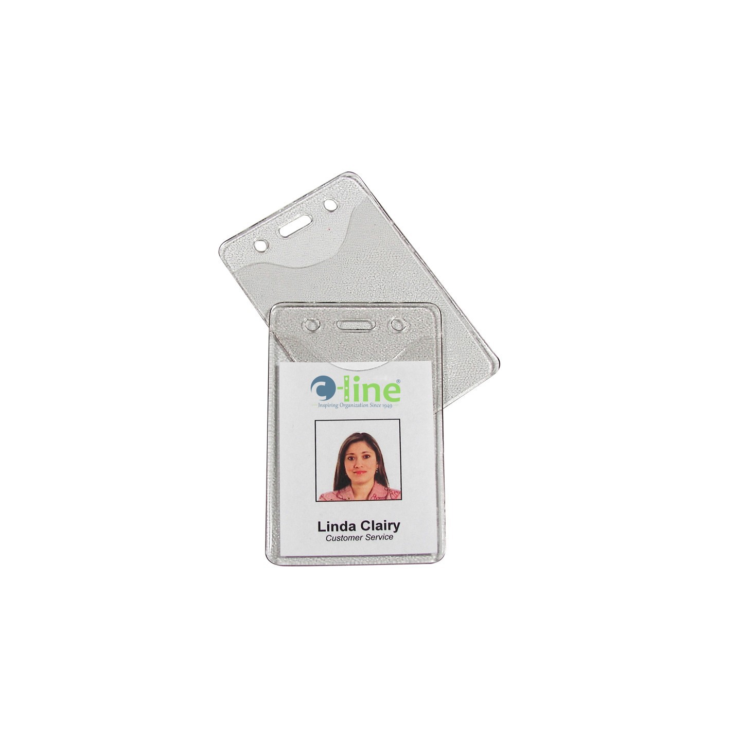 C-Line® Heavy Duty ID Badge Holders, Vinyl, Vertical, 2-3/8 x 3-3/8, Box of 100