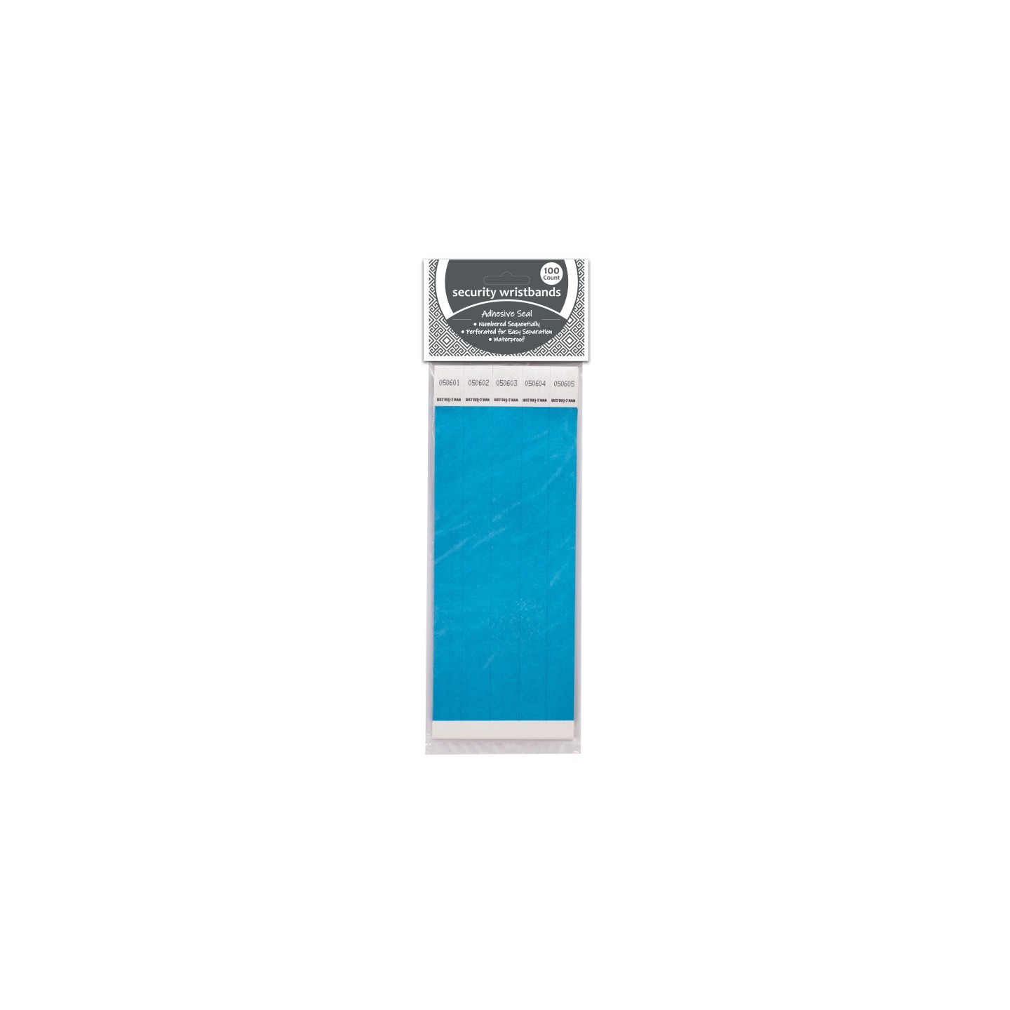 C-Line® DuPont™ Tyvek® Security Wristbands, Blue, Pack of 100