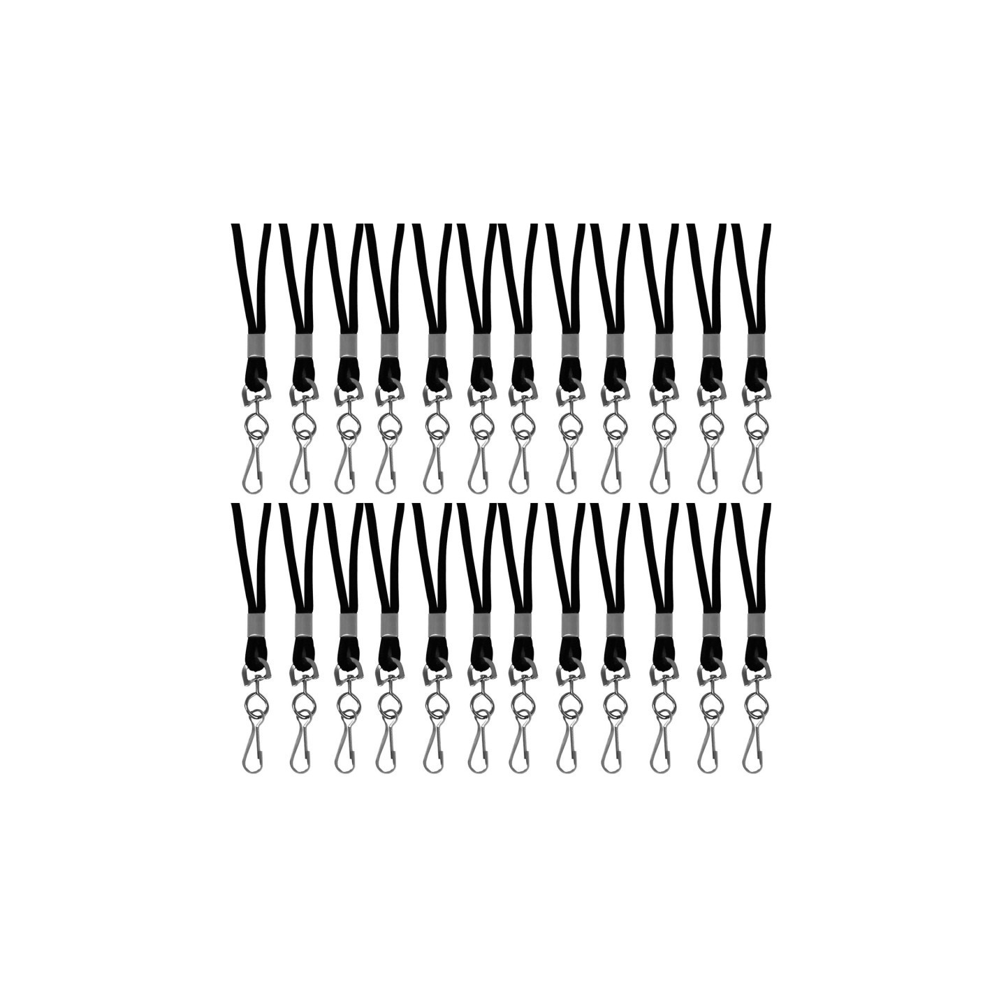C-Line® Standard Lanyard, Black, Swivel Hook, Pack of 24