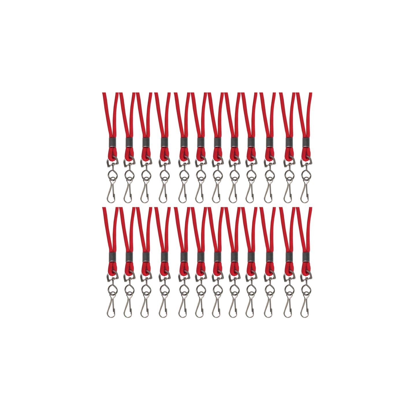 C-Line® Standard Lanyard, Red, Swivel Hook, Pack of 24