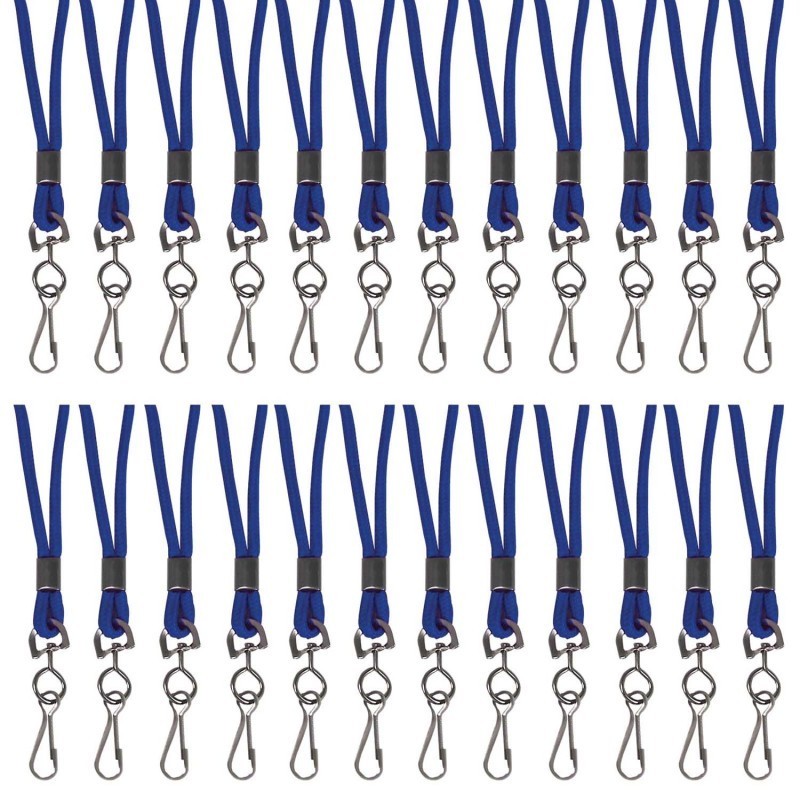 C-Line® Standard Lanyard, Blue, Swivel Hook, Pack of 24