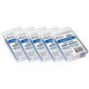 C-Line® Pressure Sensitive Badges, Visitor, Blue, 3-1/2" x 2-1/4", 100 Per Pack, 5 Packs