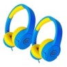 Contixo KB2 Premium Kids Headphones, Blue, Pack of 2