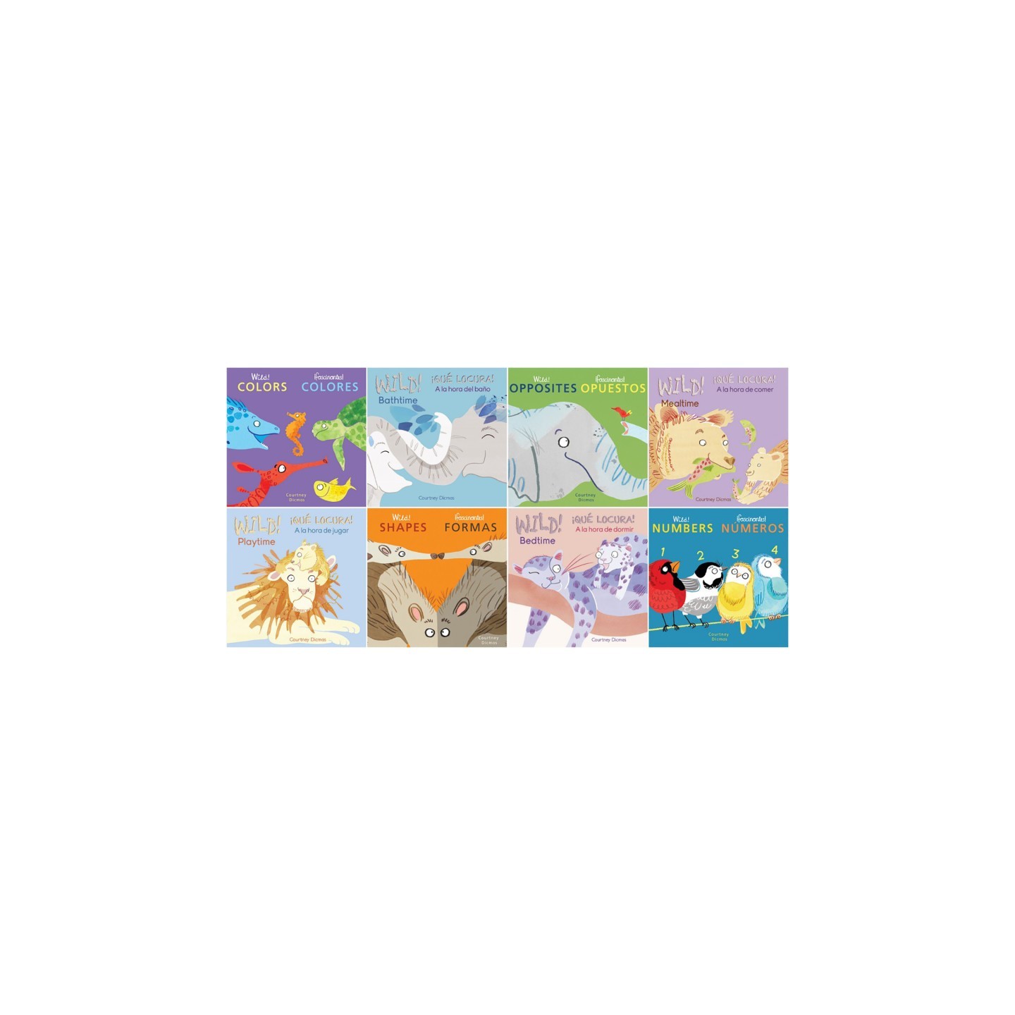 Child's Play Books Wild Concepts! Bilingual Spanish/English Board Book Set 8-Book Set