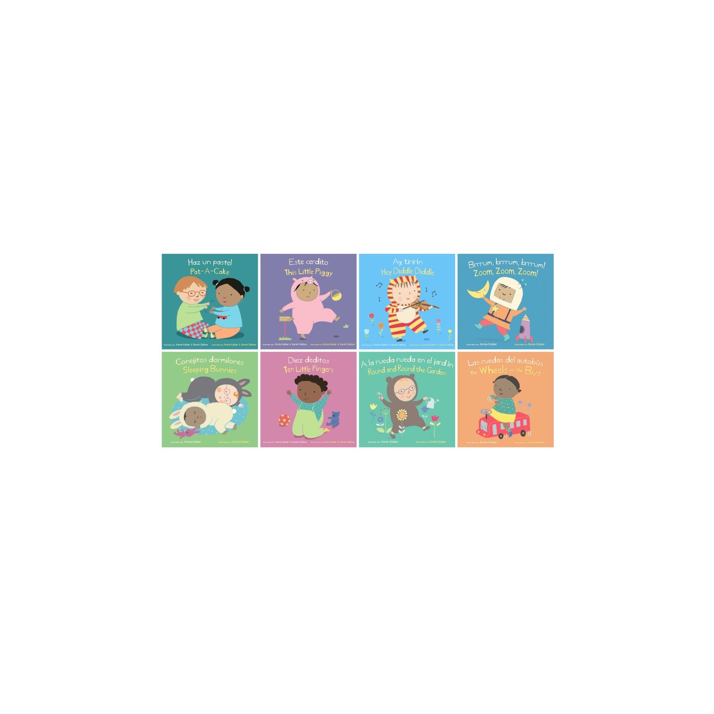 Child's Play Books Bilingual Baby Rhyme Time Books, Set of 8