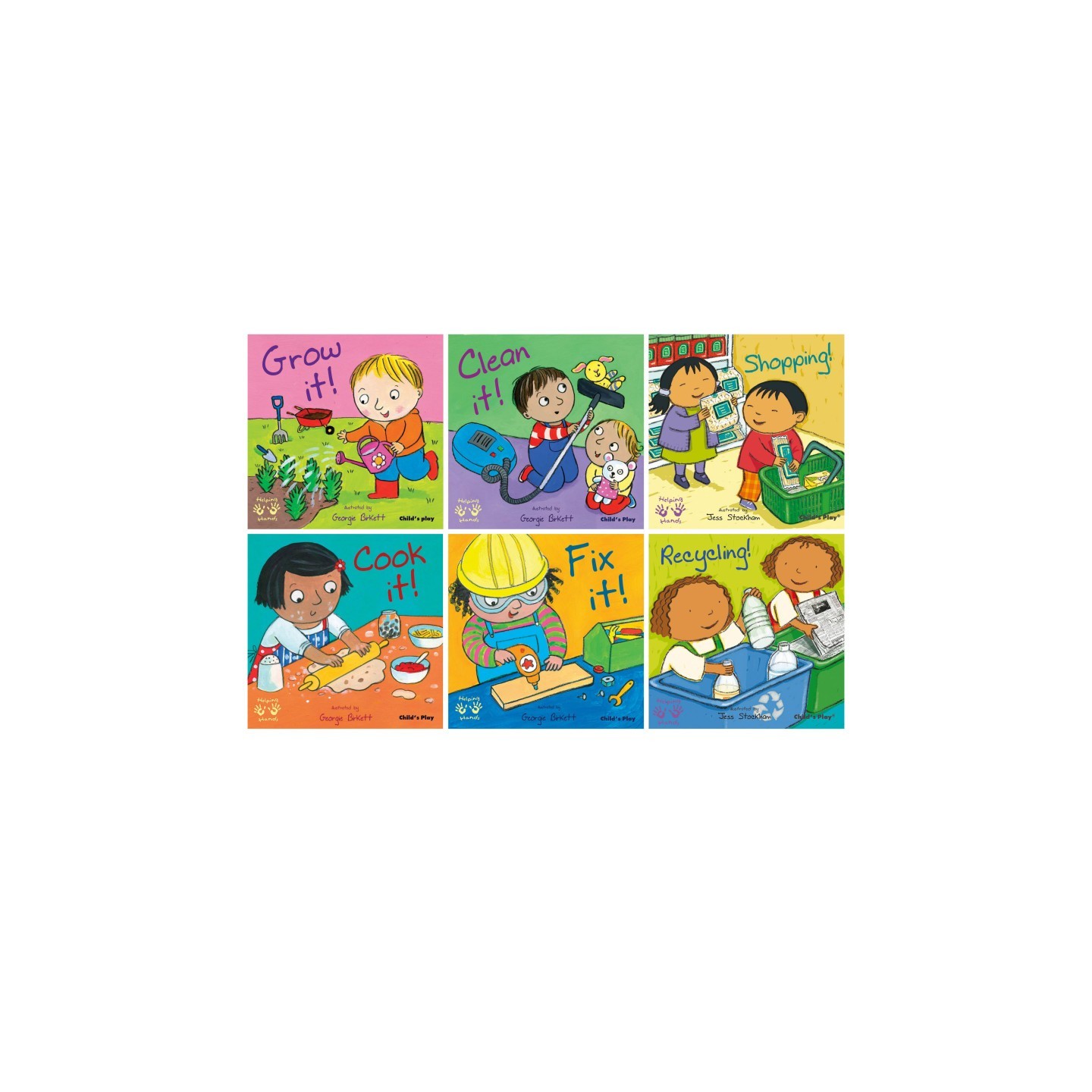 Child's Play Books Helping Hands Board Books, Set of 6
