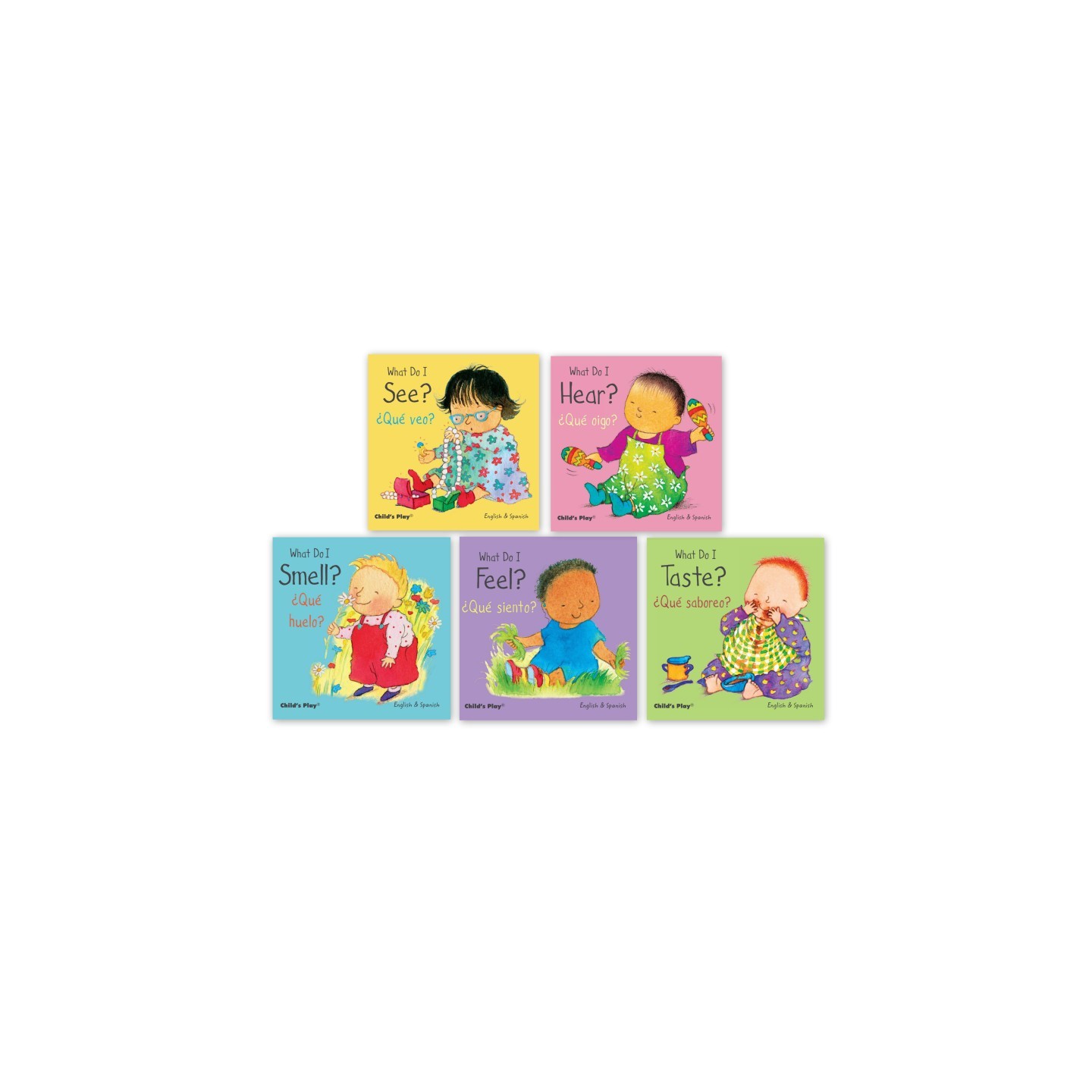 Child's Play Books Small Senses Bilingual Board Books, Set of 5