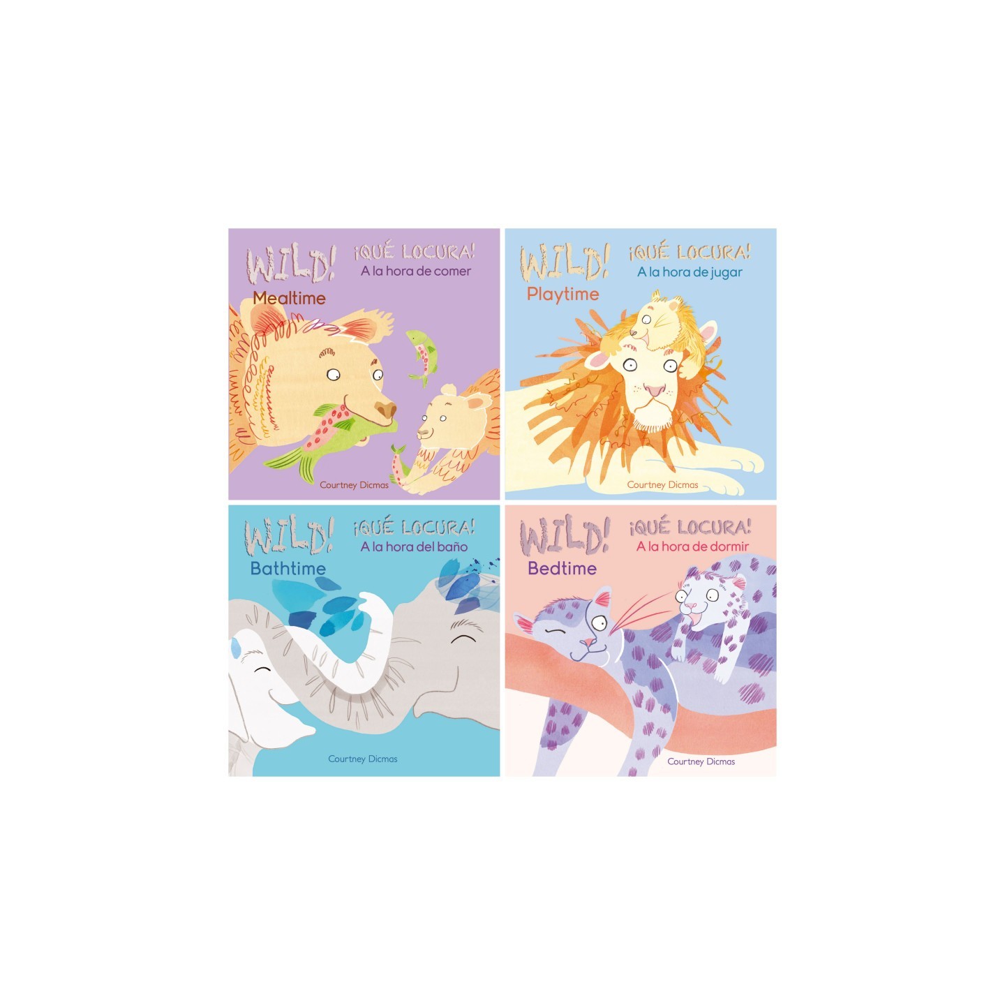 Child's Play Books Wild! Bilingual Board Books, Set of 4