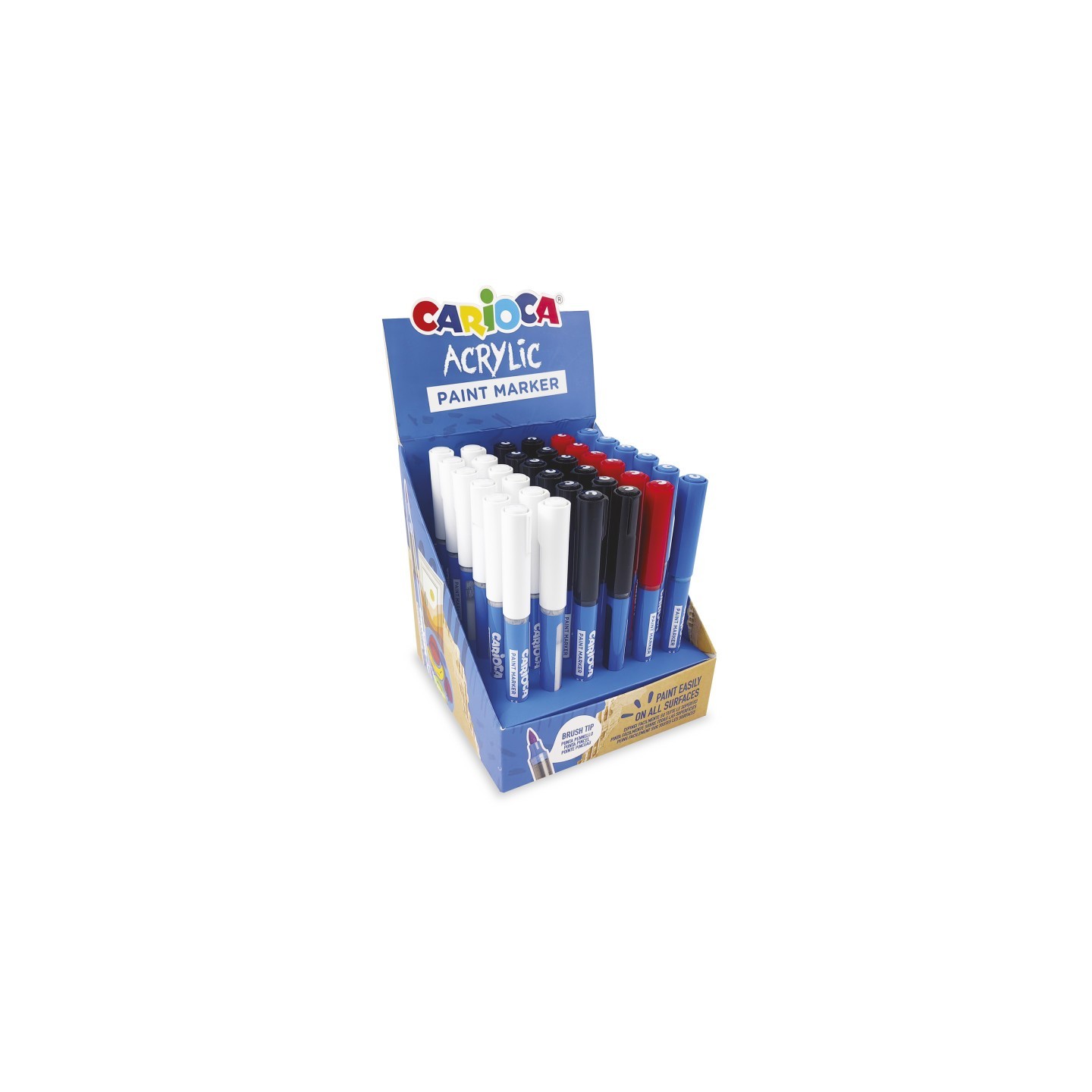 CARIOCA Acrylic Paint Marker Expo - Primary Colors - 36 Pieces