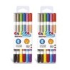 CARIOCA BiColor Washable Felt Tip Pens, 6 Per Pack, 2 Packs