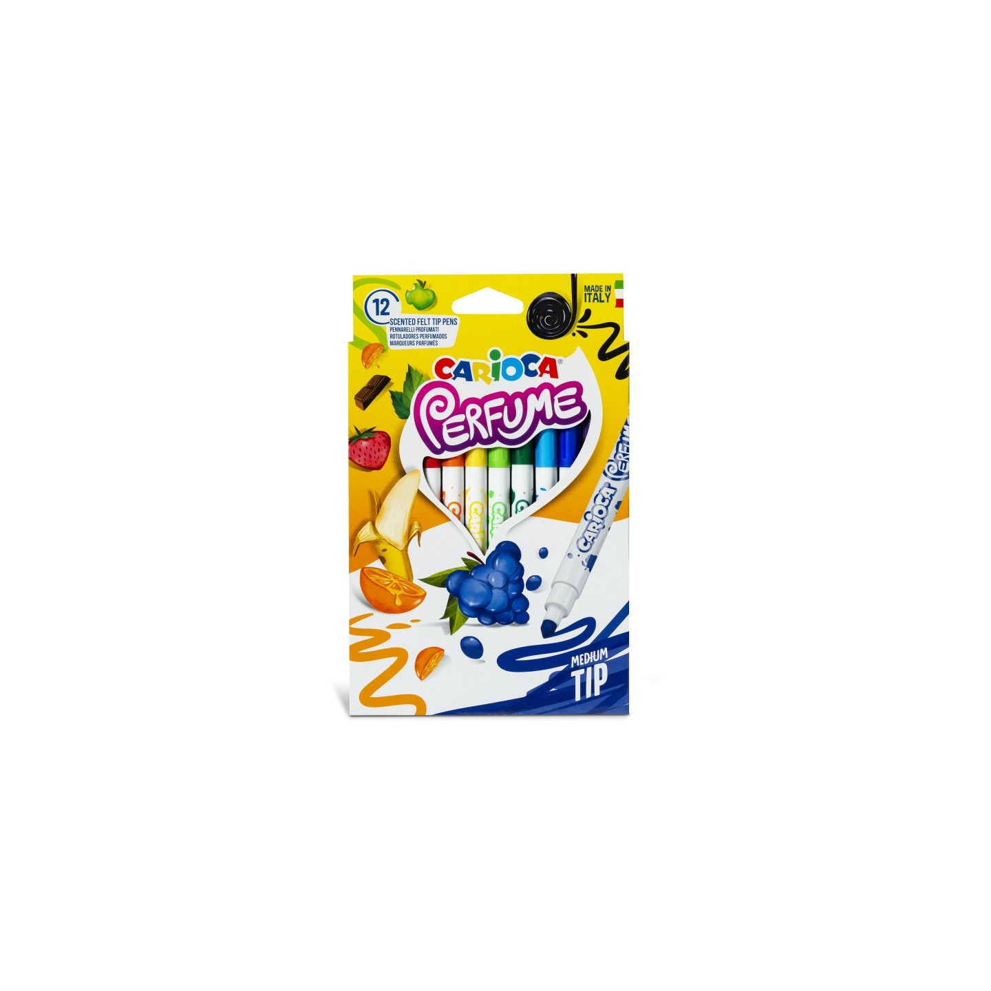 CARIOCA Perfume Scented Washable Felt Tip Pens - 12 Pieces