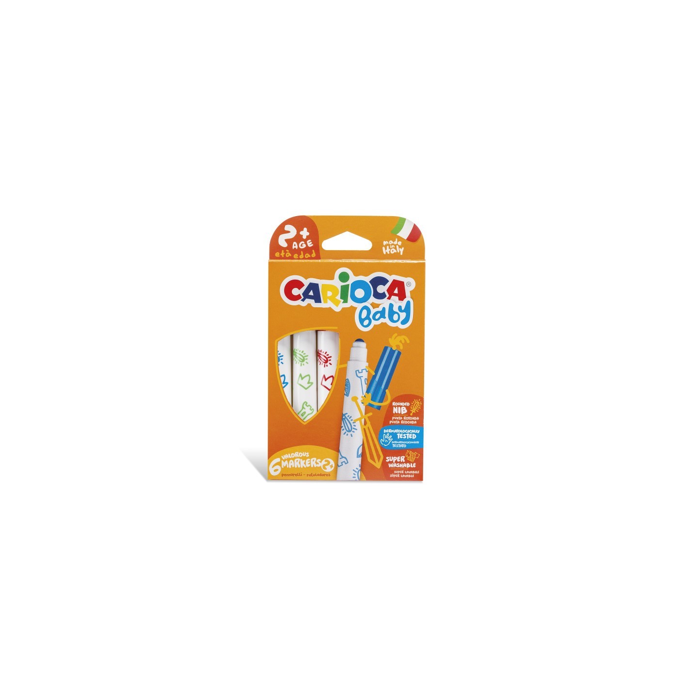 CARIOCA BABY Valorous Washable Marker - 6 Pieces
