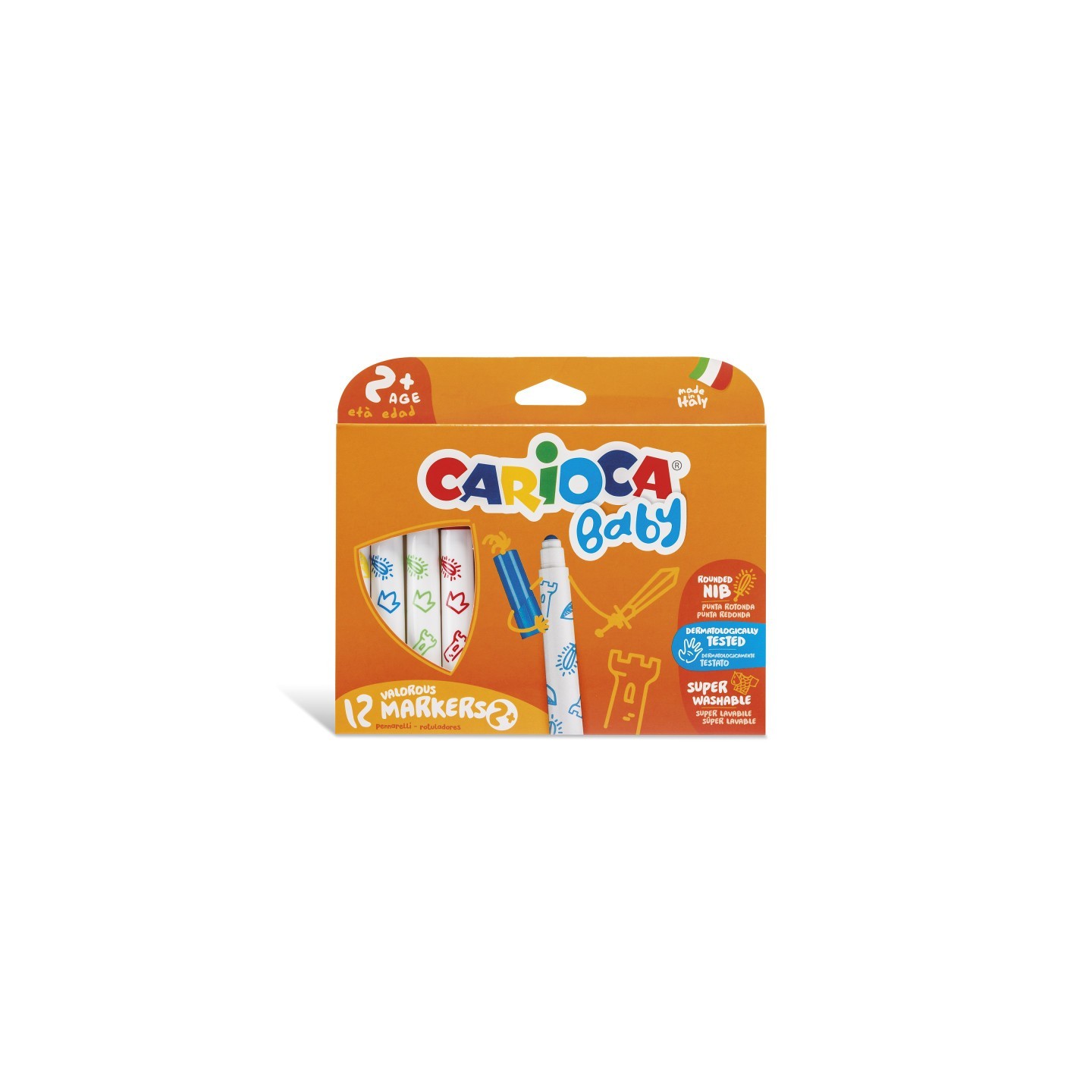 CARIOCA BABY Valorous Washable Marker - 12 Pieces