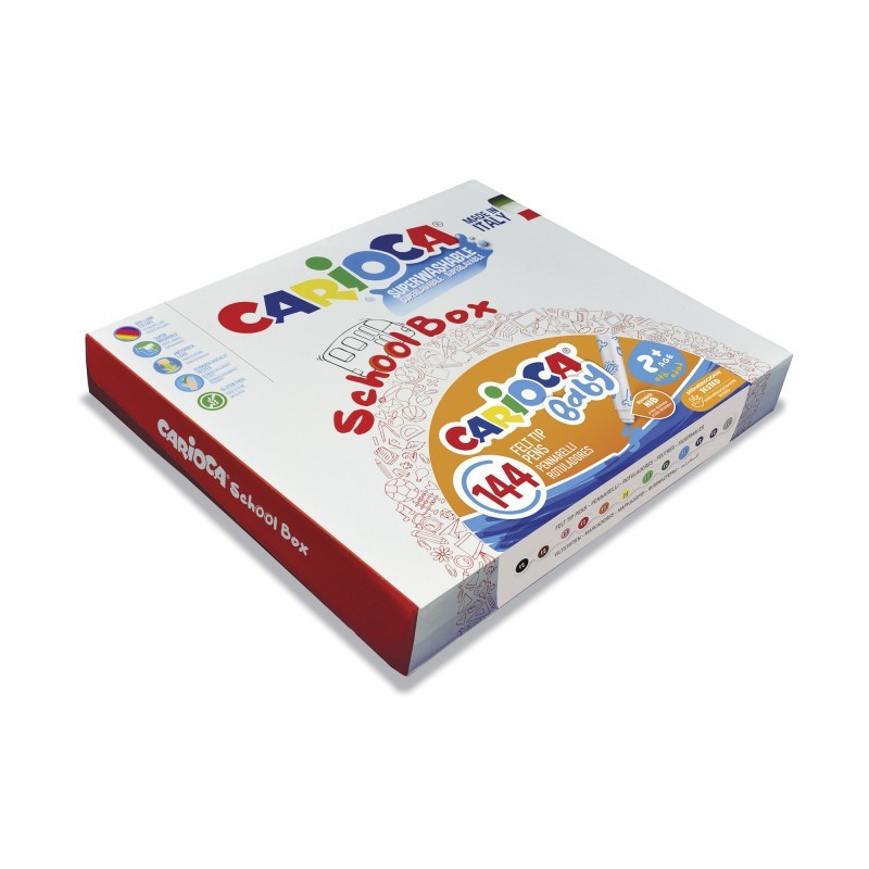 CARIOCA BABY Valorous Washable Marker School Box - 144 Pieces