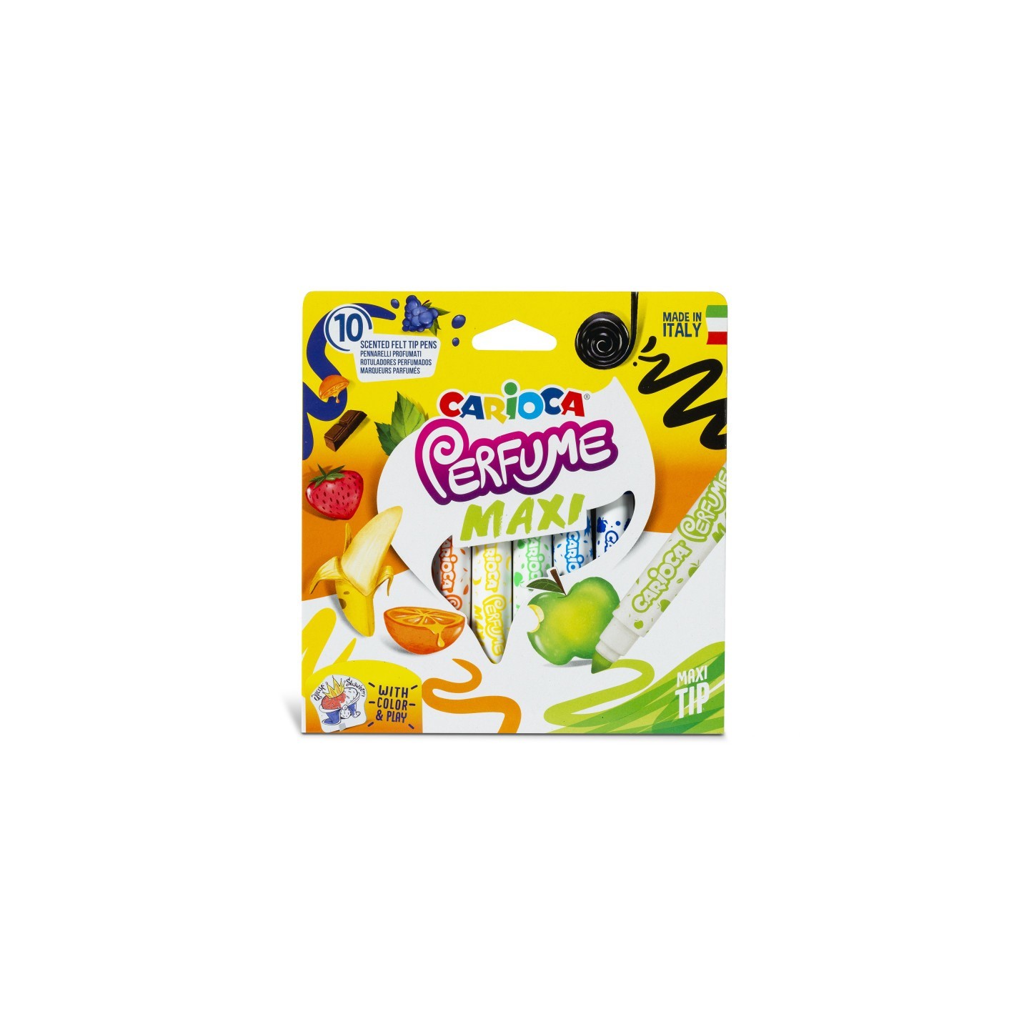 CARIOCA Perfume Maxi Washable Felt Tip Pens - 10 Pieces