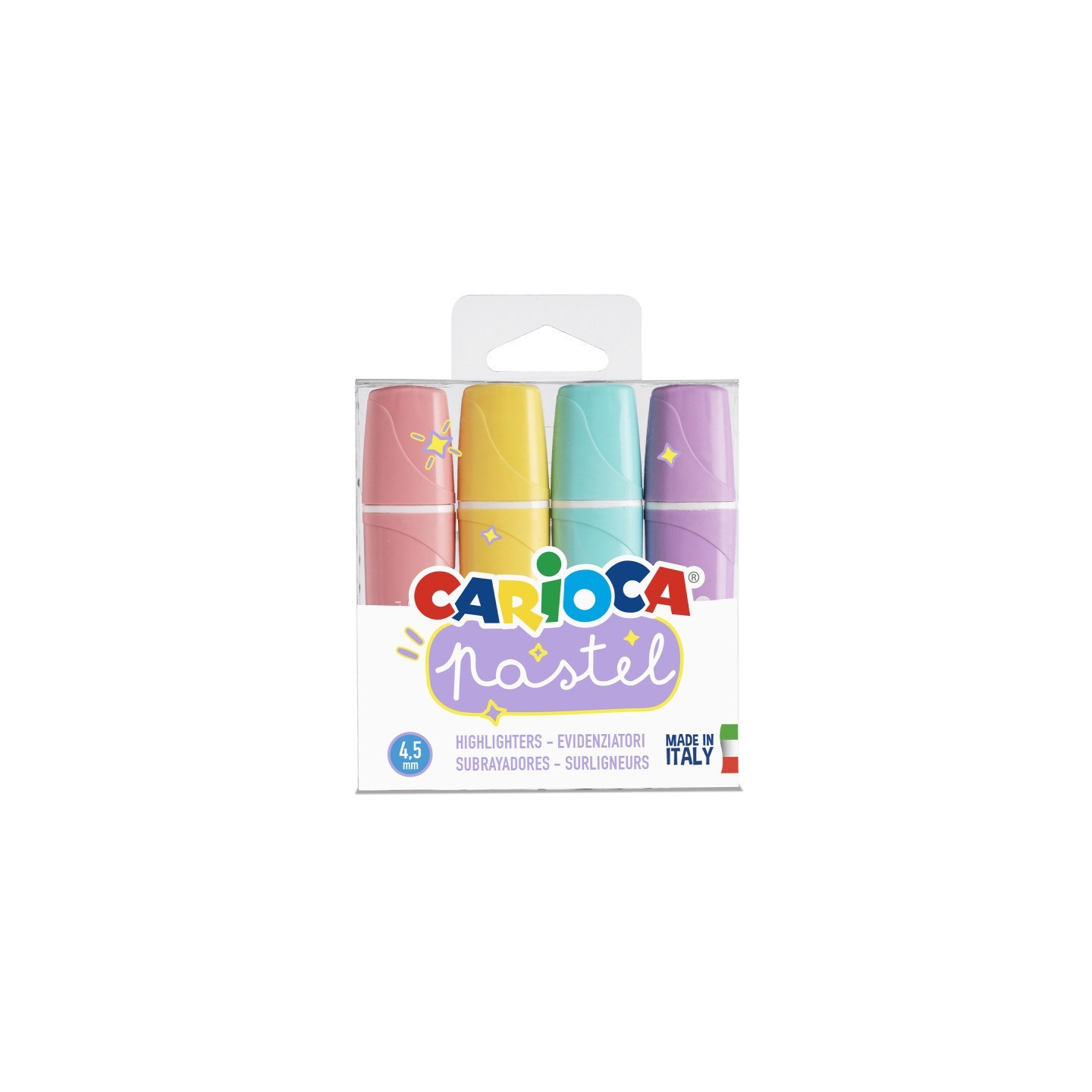 CARIOCA Memolight Pastel Washable Highlighters - 4 Pieces