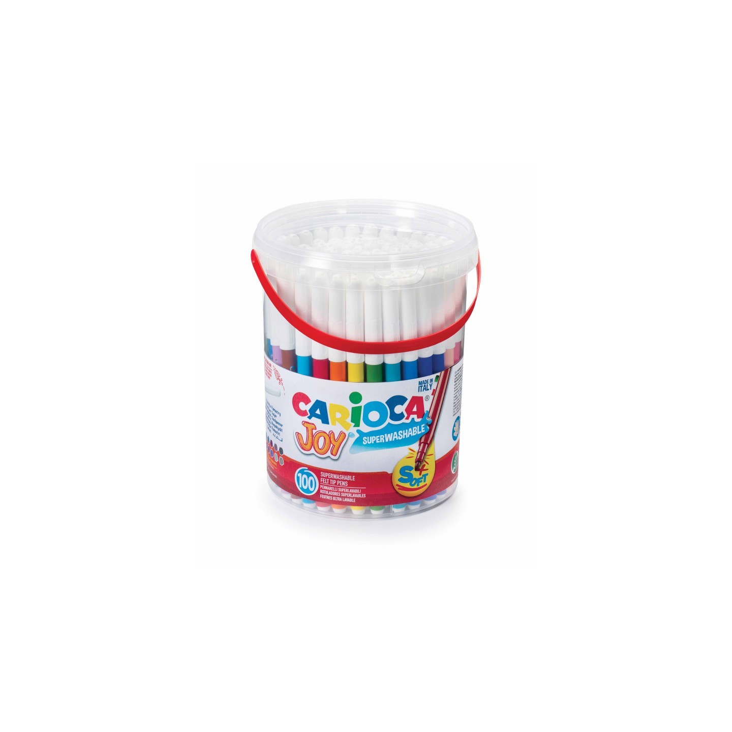 CARIOCA Joy Fine Tip Felt Tip Washable Pens Box - 100 Pieces