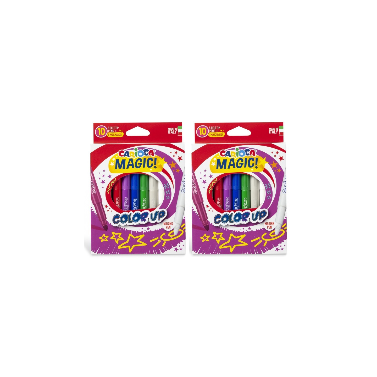 CARIOCA Magic Color Up Felt Tip Pens, 10 Per Pack, 2 Packs
