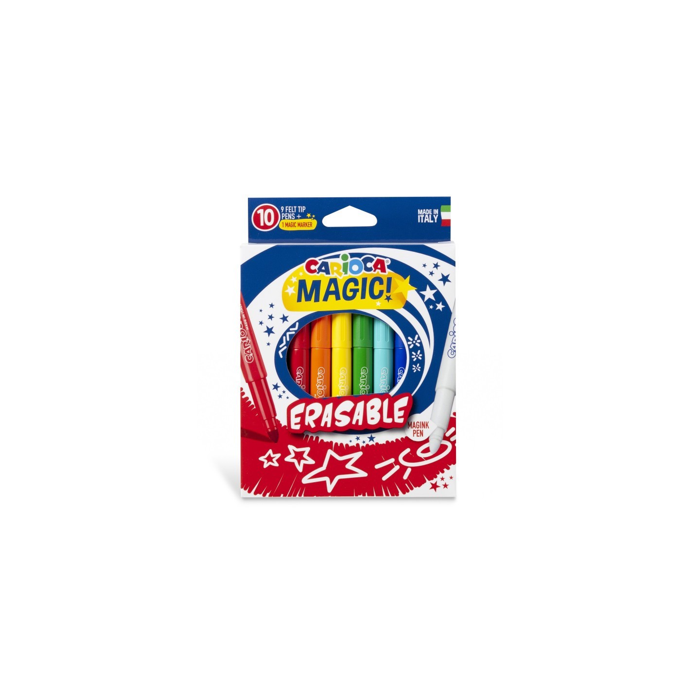 CARIOCA Magic Erasable Felt Tip Pens - 10 Pieces