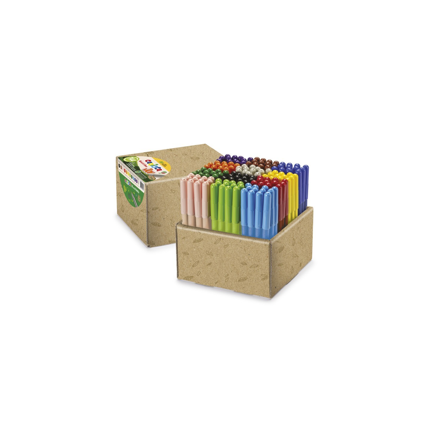 CARIOCA Eco Family Joy Fine Tip Felt Tip Washable Pens School Box - 144 Pieces