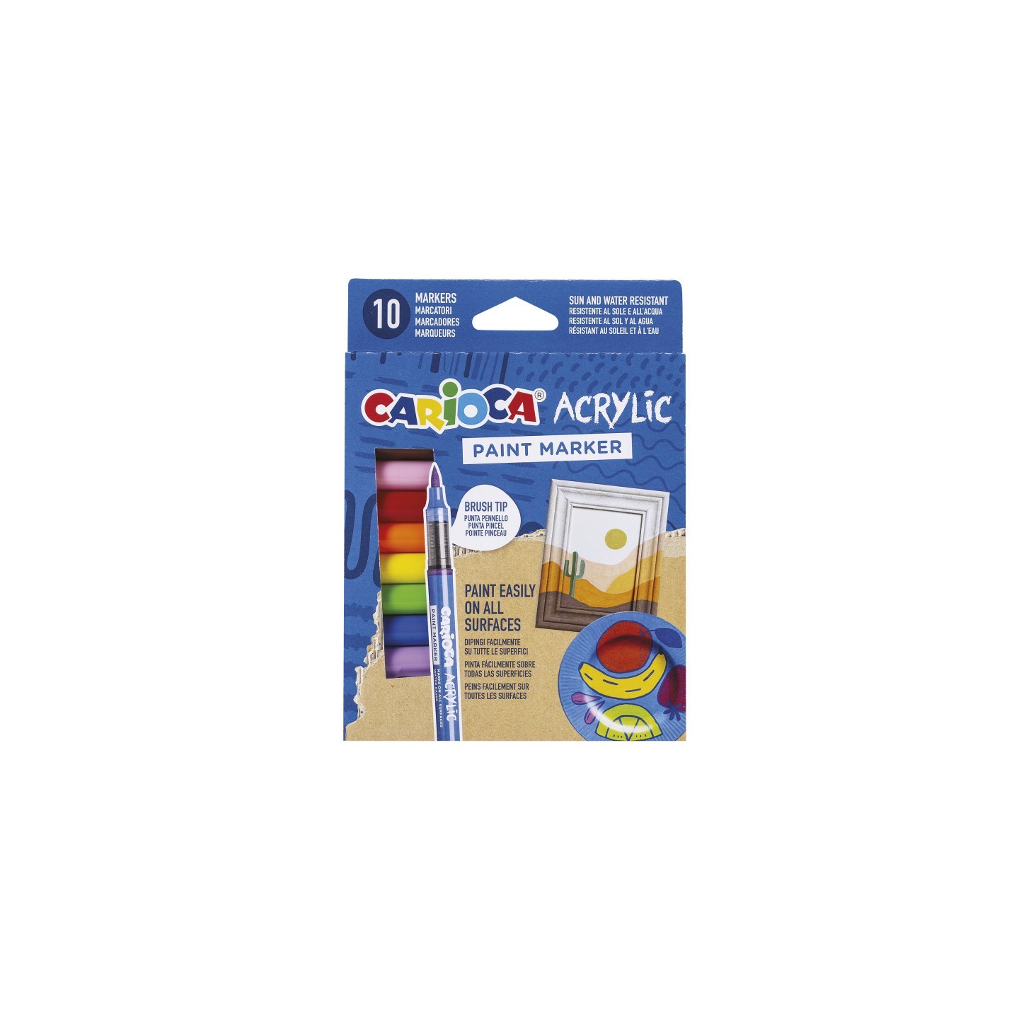 CARIOCA Acrylic Paint Markers - 10 Pieces
