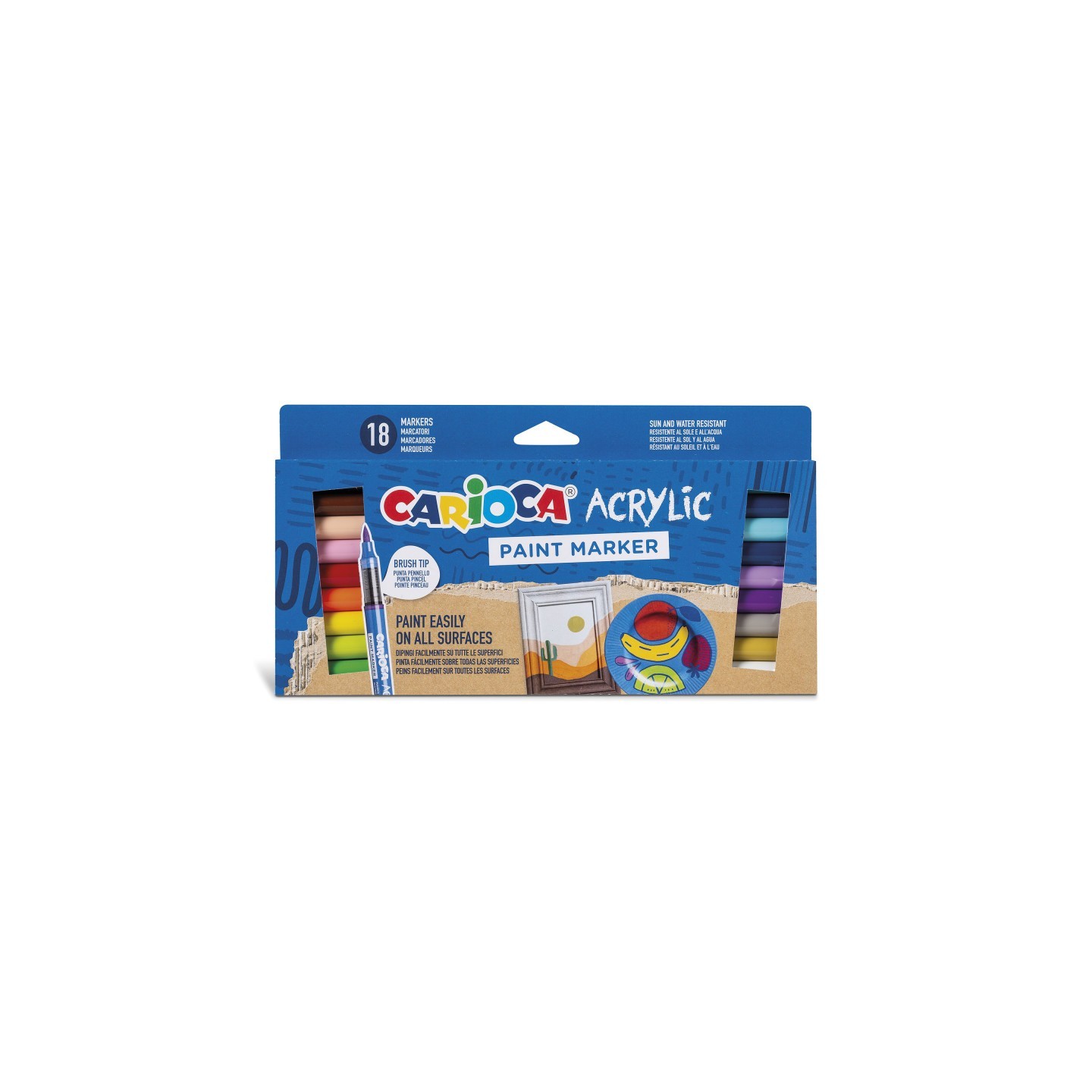 CARIOCA Acrylic Paint Markers - 18 Pieces