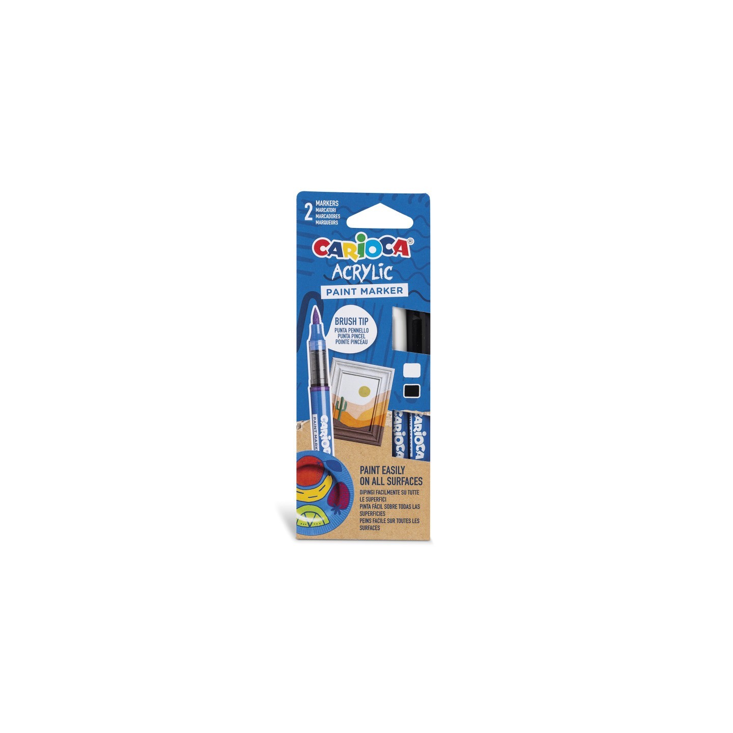 CARIOCA Acrylic Paint Markers - 2 Pieces