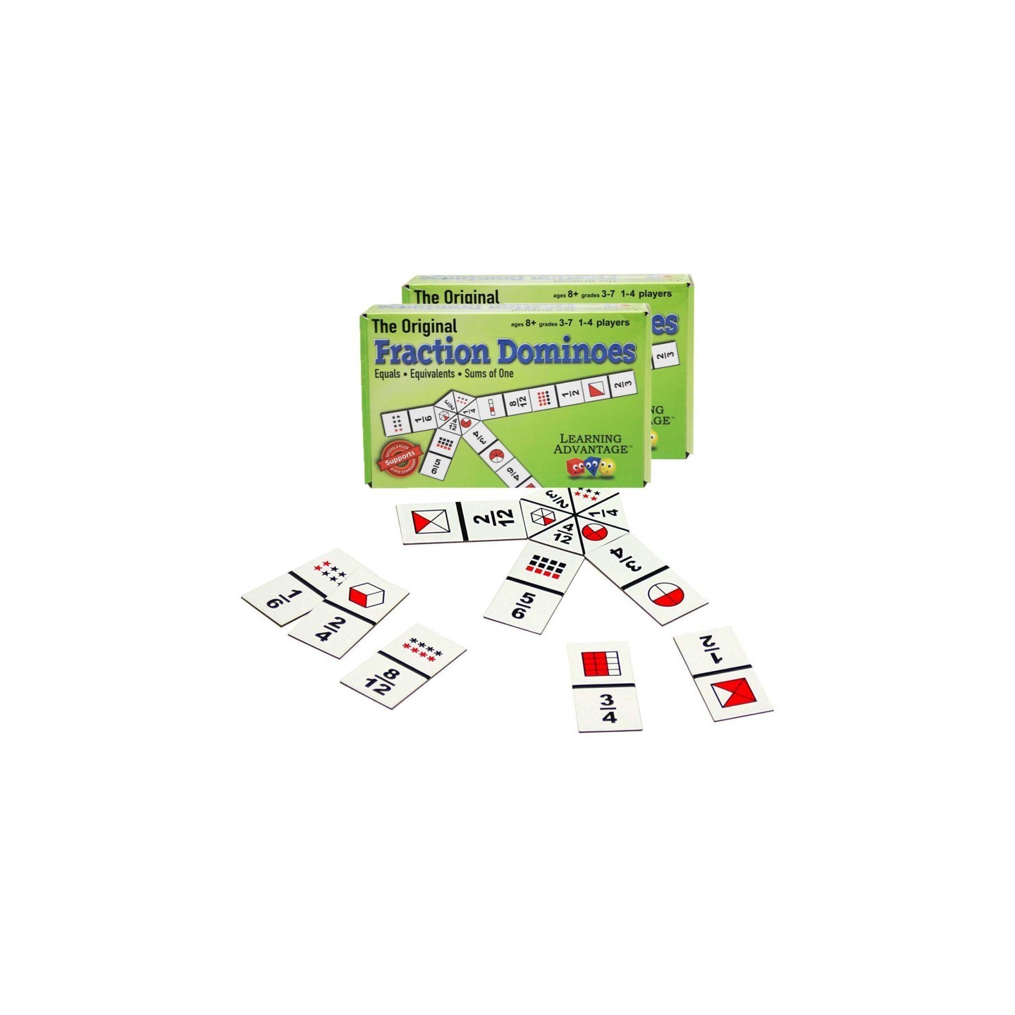 Learning Advantage® The Original Fraction Dominoes, 2 Sets