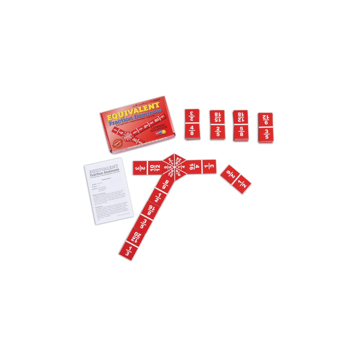Learning Advantage® Equivalent Fraction Dominoes