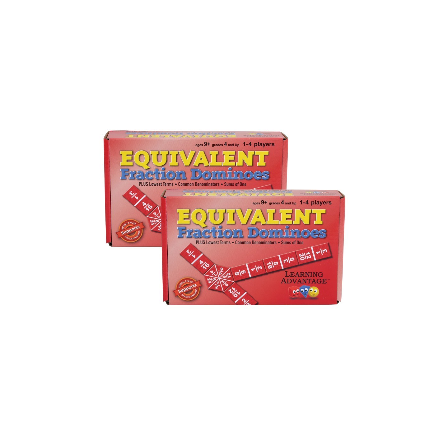 Learning Advantage® Equivalent Fraction Dominoes, Pack of 2