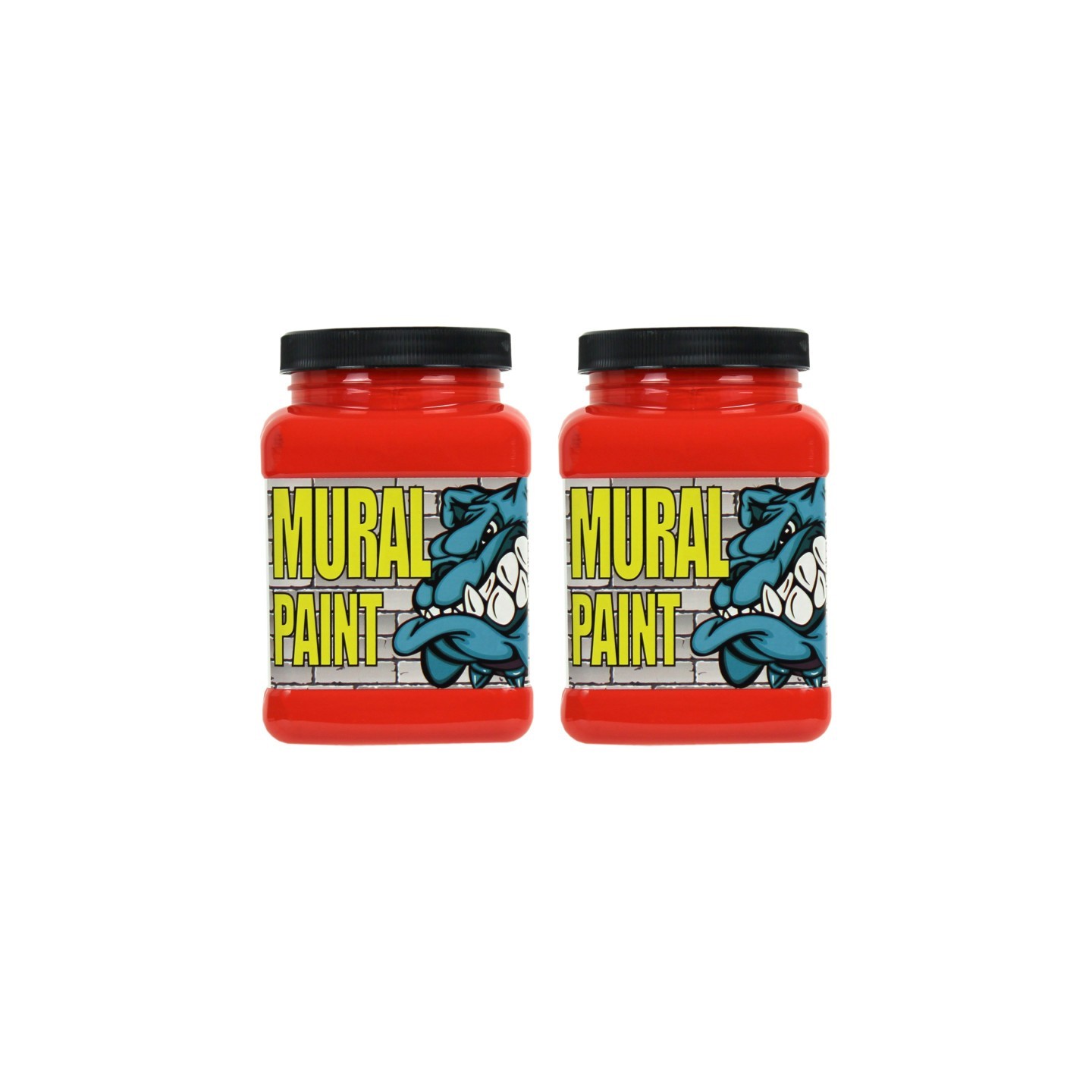 Chroma Mural Paint, Pint, Fury (Orange), Pack of 2