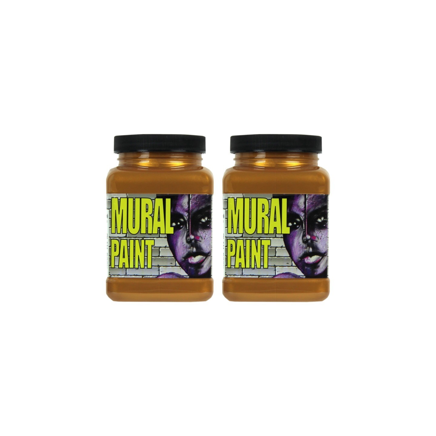 Chroma Mural Paint, Pint, Glam Rock (Gold Metallic), Pack of 2