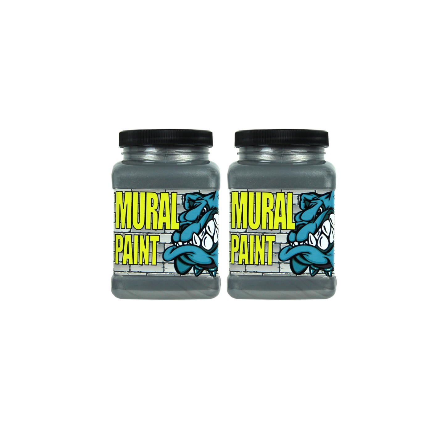 Chroma Mural Paint, Pint, Rock Star (Silver Metallic), Pack of 2
