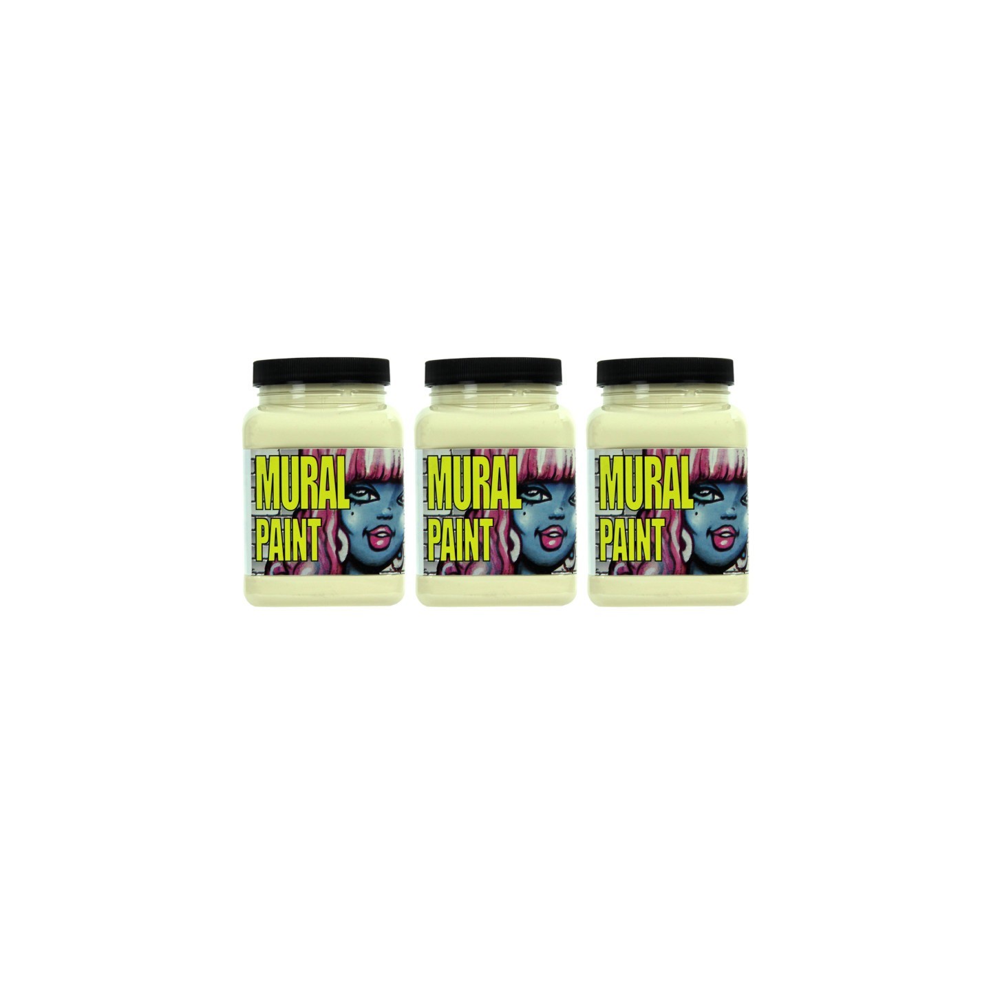 Chroma Mural Paint, Pint, Sand (Unbleached Titanium), Pack of 3