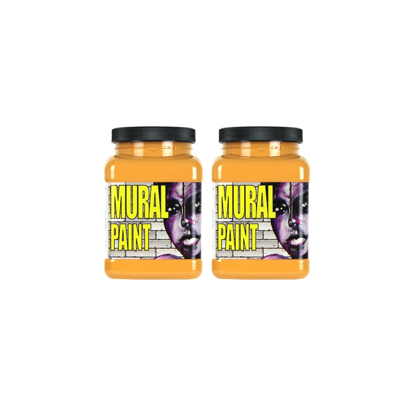 Chroma Mural Paint, Pint, Nacho (Yellow Orange), Pack of 2