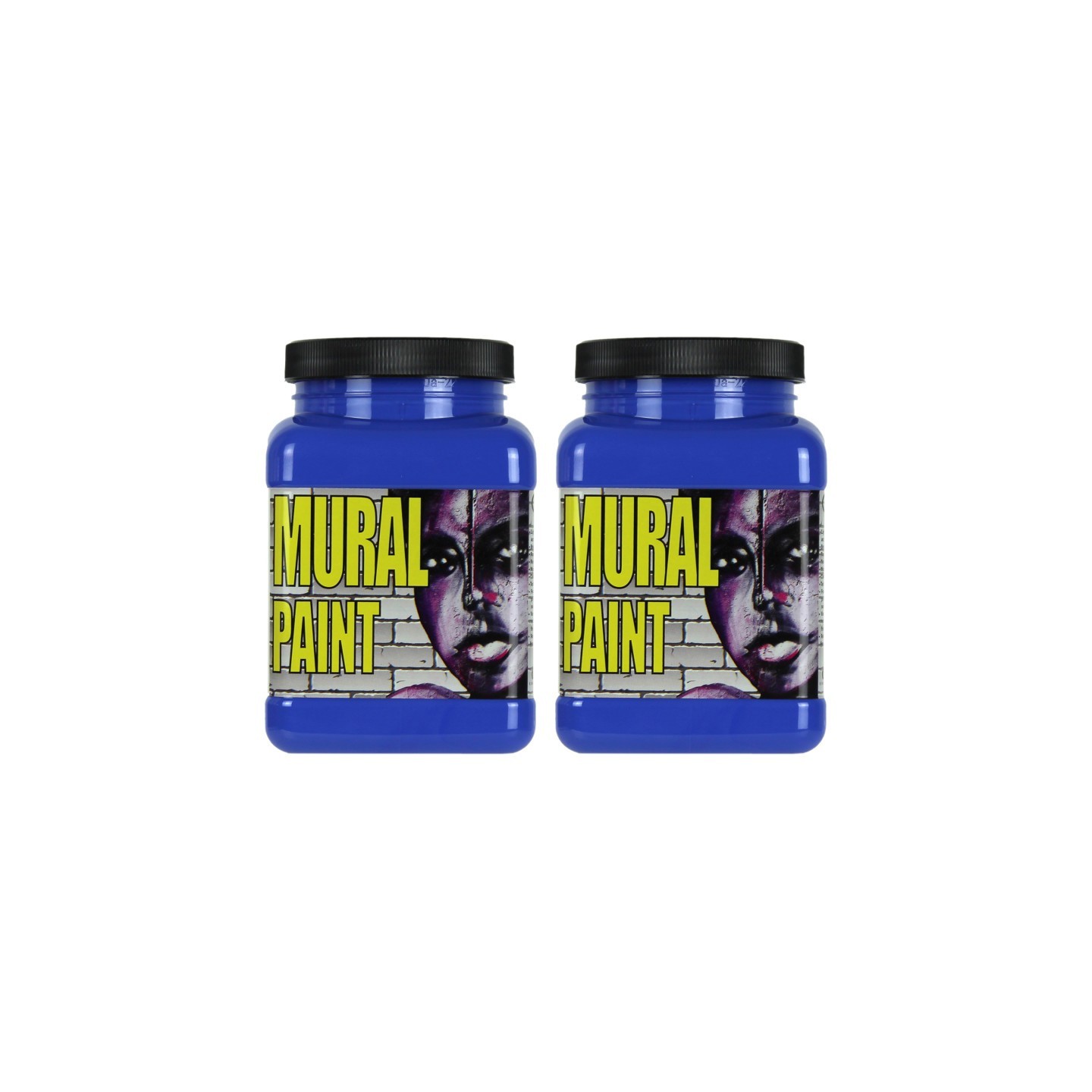 Chroma Mural Paint, Pint, Neptune (Cobalt Blue Hue), Pack of 2