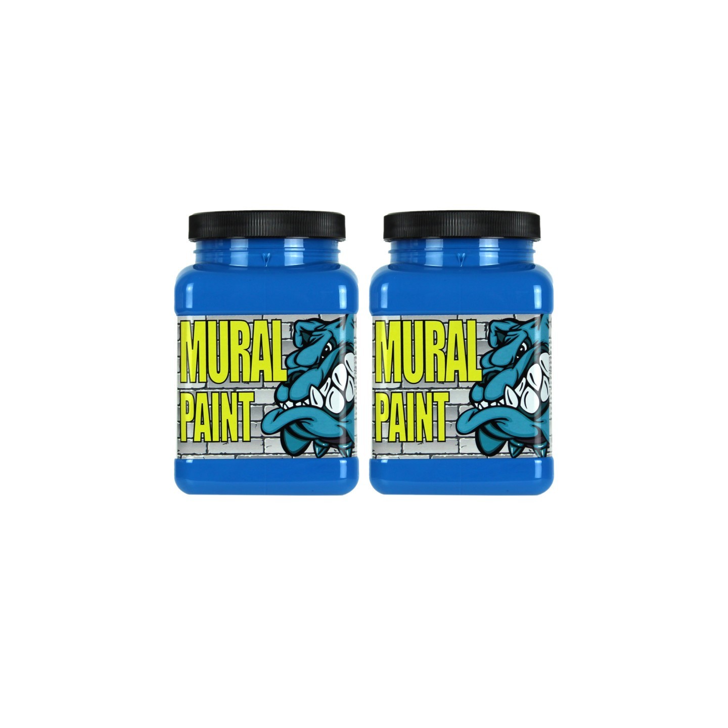 Chroma Mural Paint, Pint, Peacock (Cerulean Blue Hue), Pack of 2