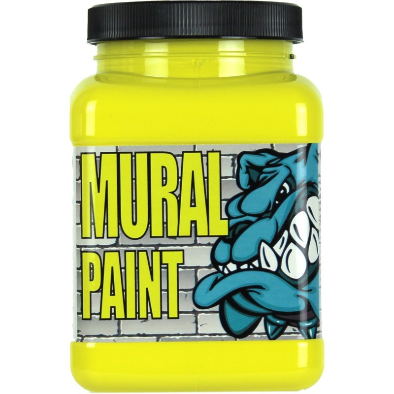 Chroma Mural Paint, Pint, Smiley Face (Bright Yellow)