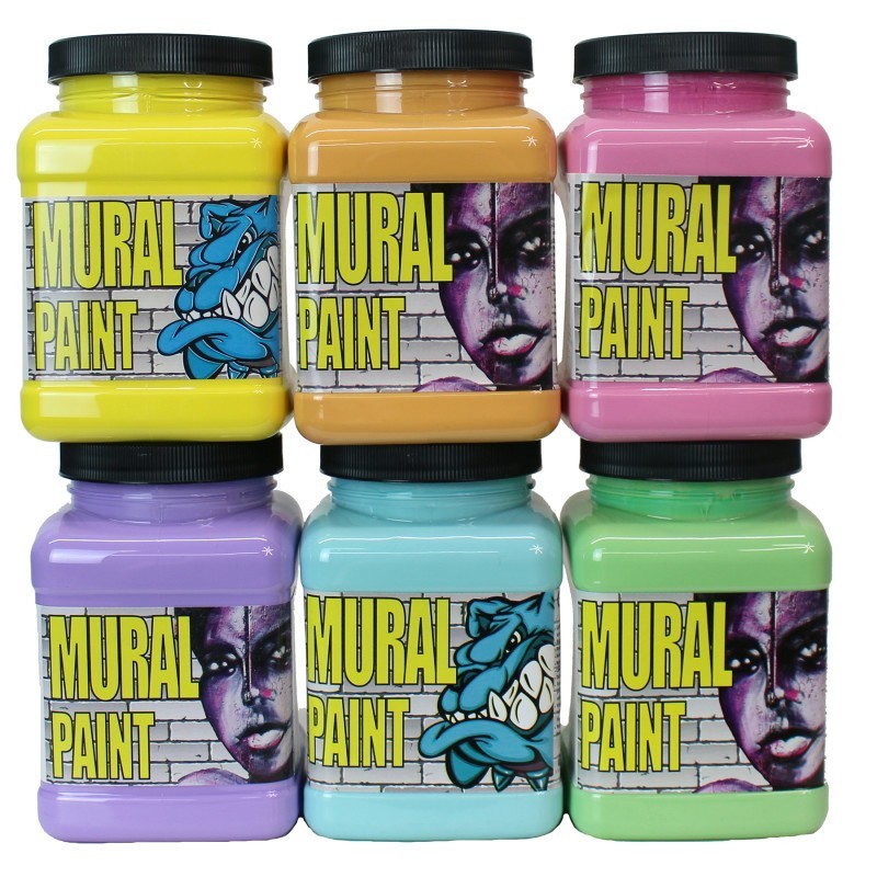 Chroma Mural Paint, Pint, 6 Tint Colors Set
