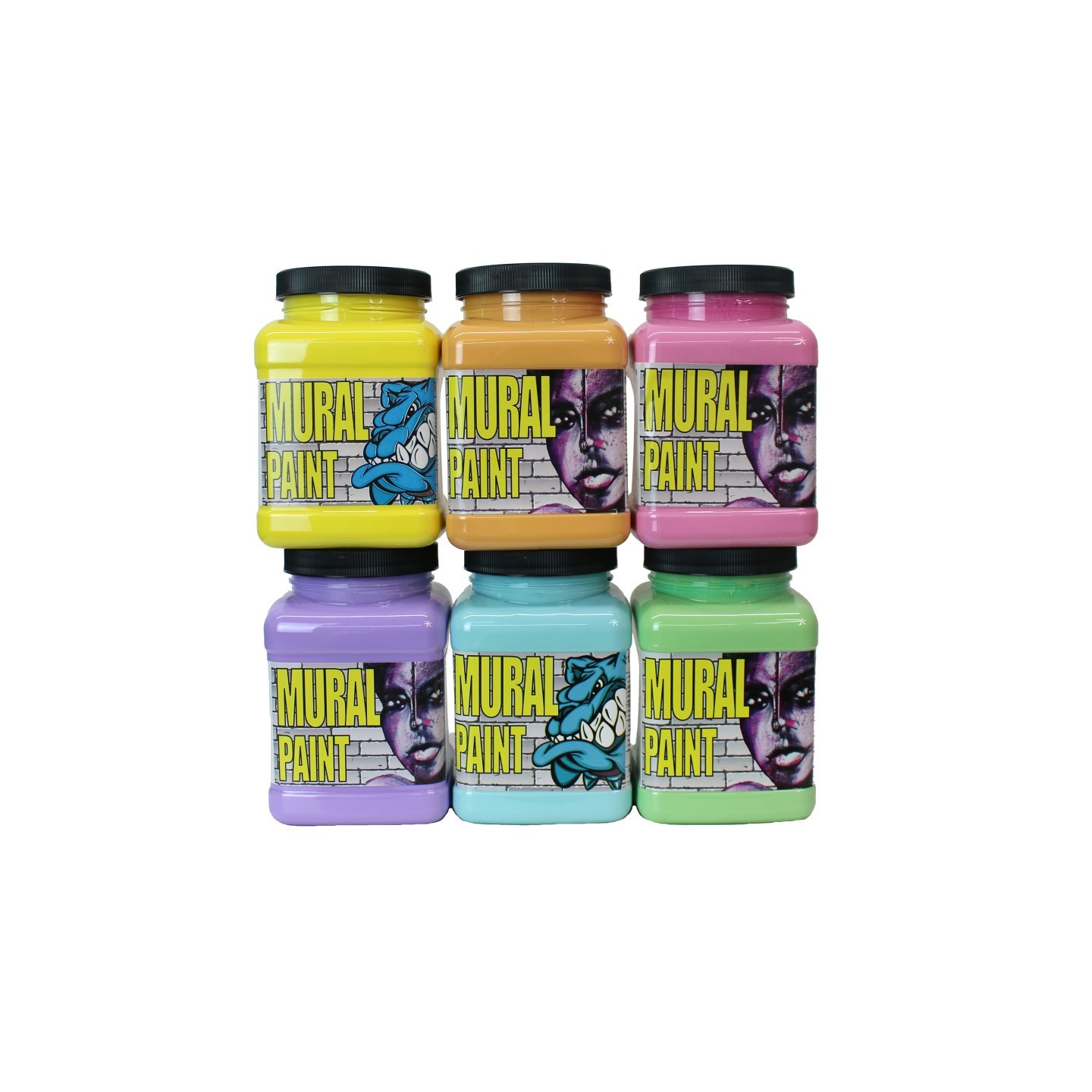 Chroma Mural Paint, Pint, 6 Tint Colors Set