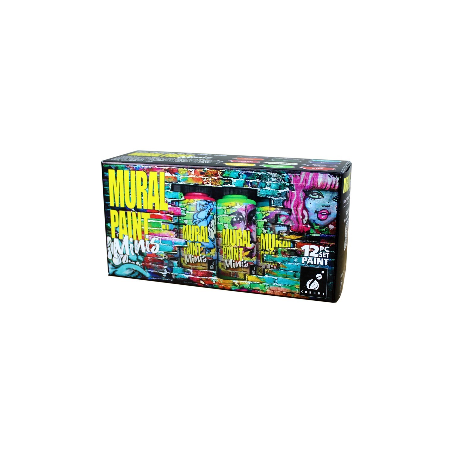Chroma Mural Paint, 2 oz., 12 Piece Set