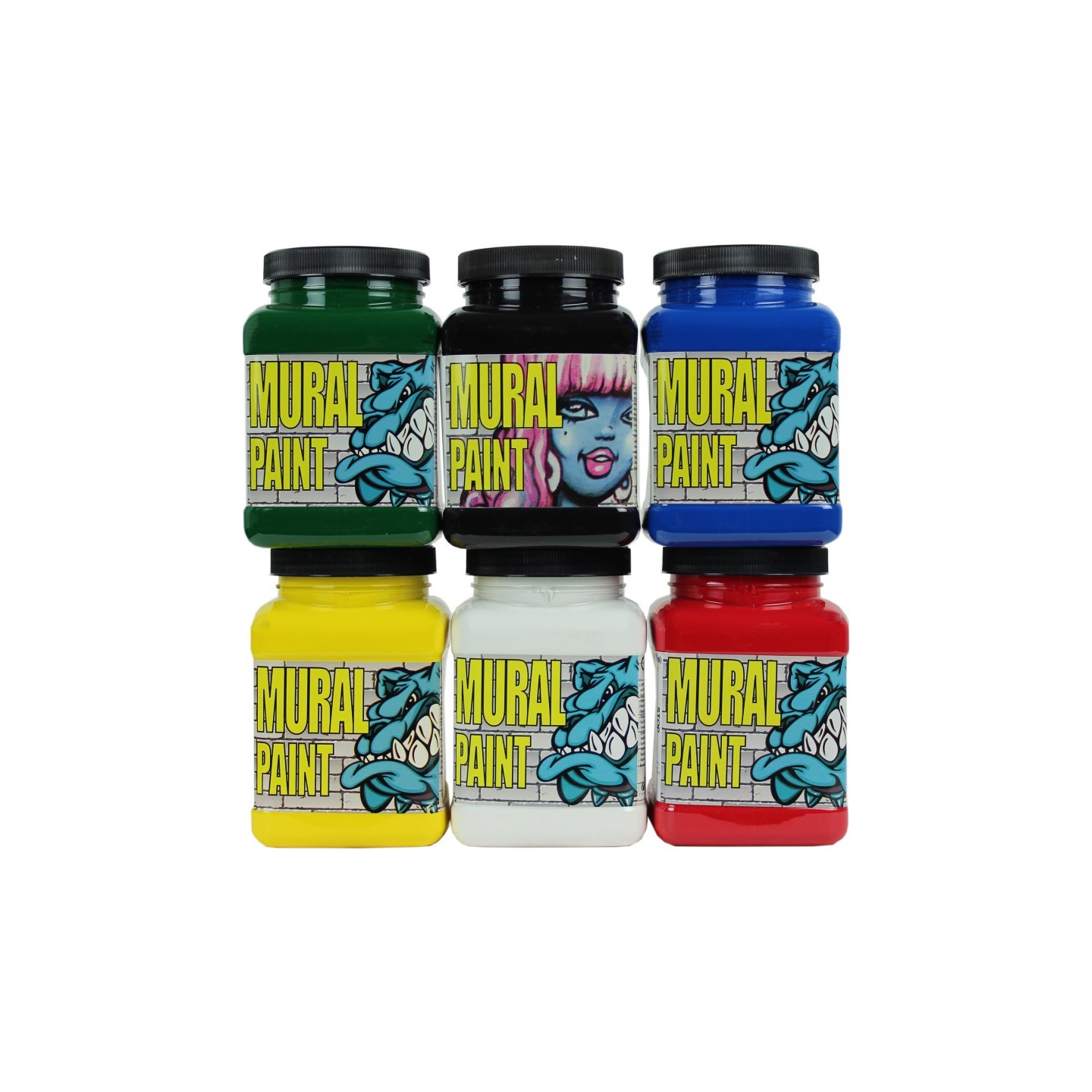 Chroma Mural Paint, Pint, 6 Primary Colors Set