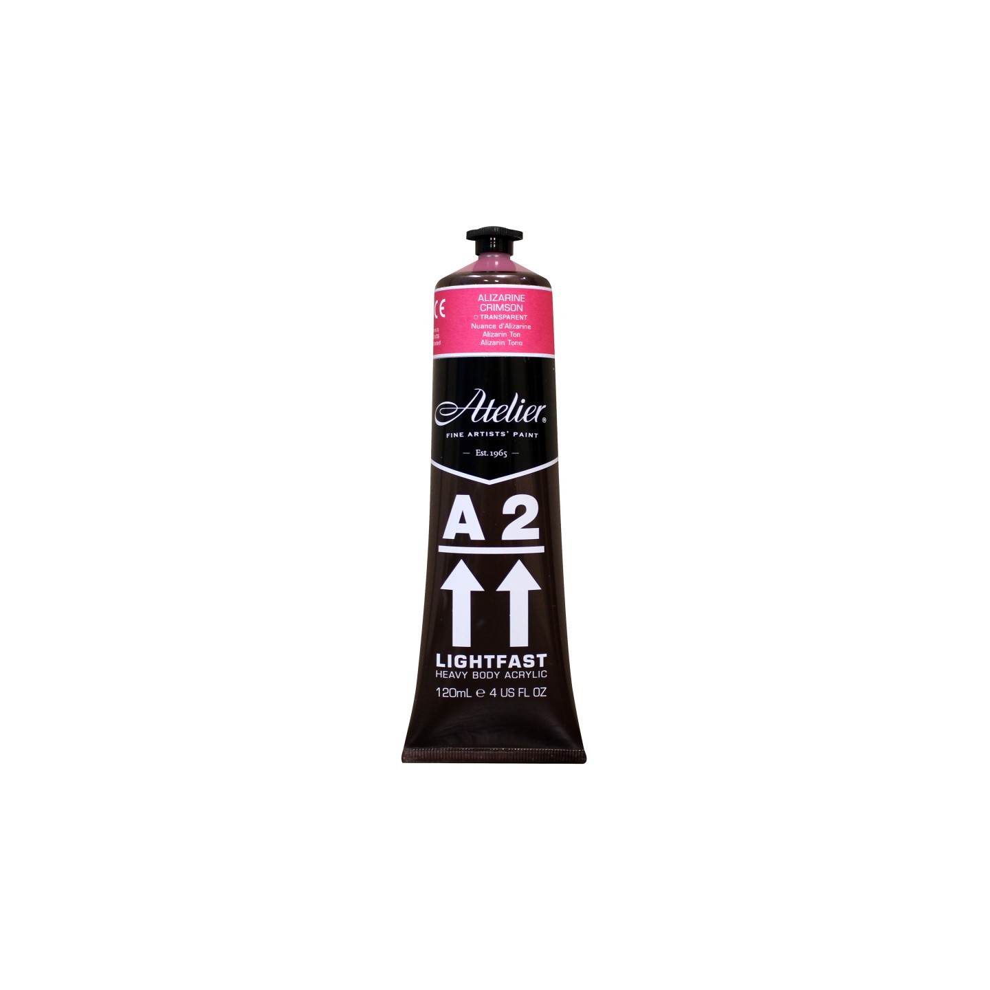Atelier A2 Heavy Body Lightfast Artist Acrylic, 4 oz., Alizarine Crimson Hue