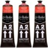 Atelier A2 Heavy Body Lightfast Artist Acrylic, 4 oz., Cadmium Red Medium Hue, Pack of 3
