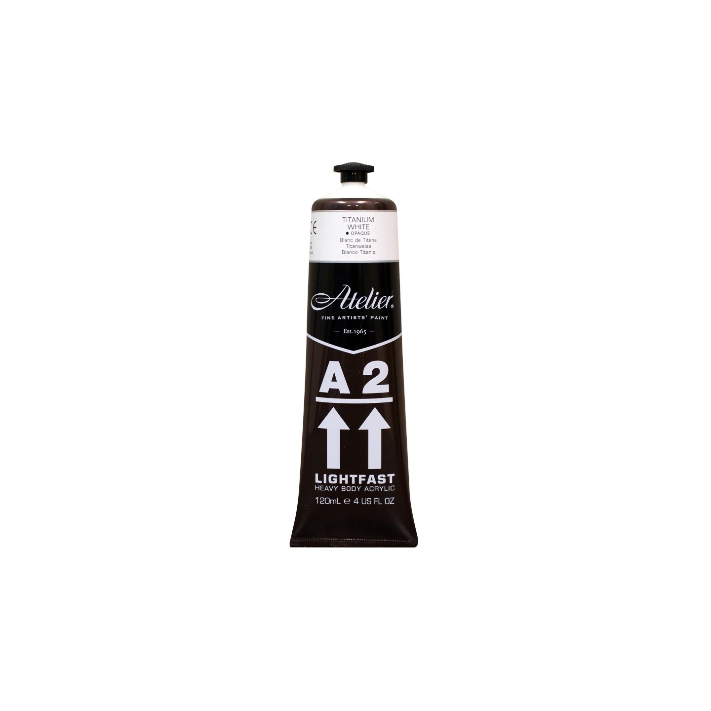 Atelier A2 Heavy Body Lightfast Artist Acrylic, 4 oz., Titanium White
