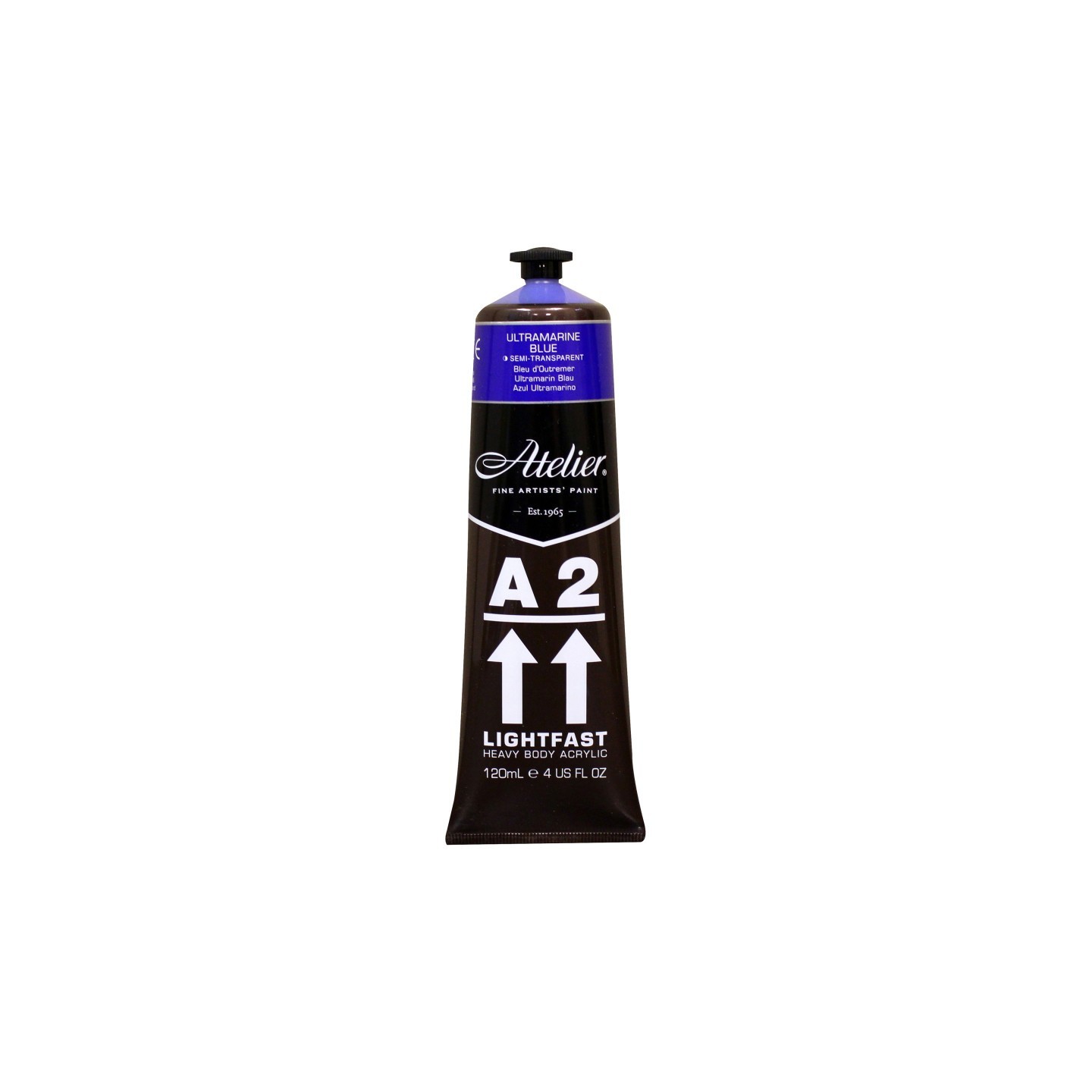Atelier A2 Heavy Body Lightfast Artist Acrylic, 4 oz., Ultramarine Blue