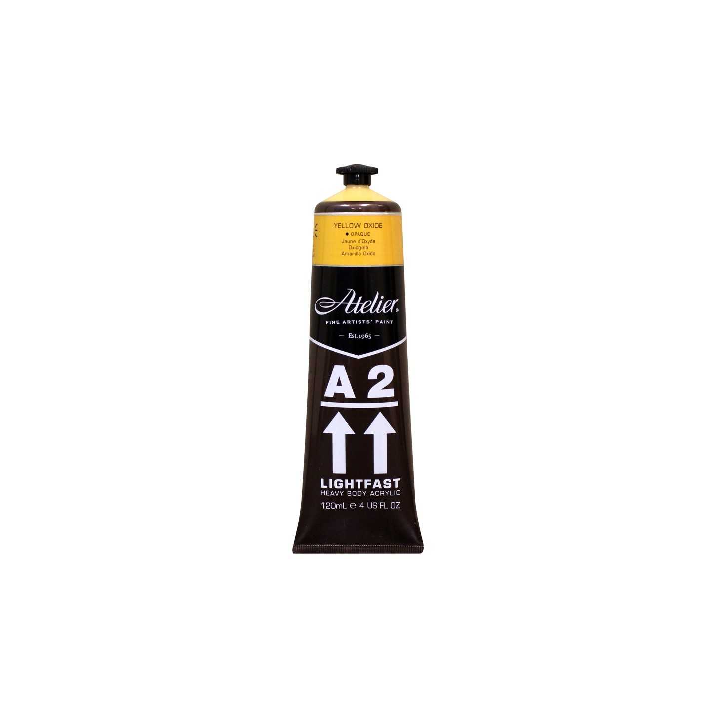 Atelier A2 Heavy Body Lightfast Artist Acrylic, 4 oz., Yellow Oxide