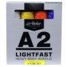 Atelier A2 Heavy Body Lightfast Artist Acrylic, 120 ml Tubes, 4 Color Set