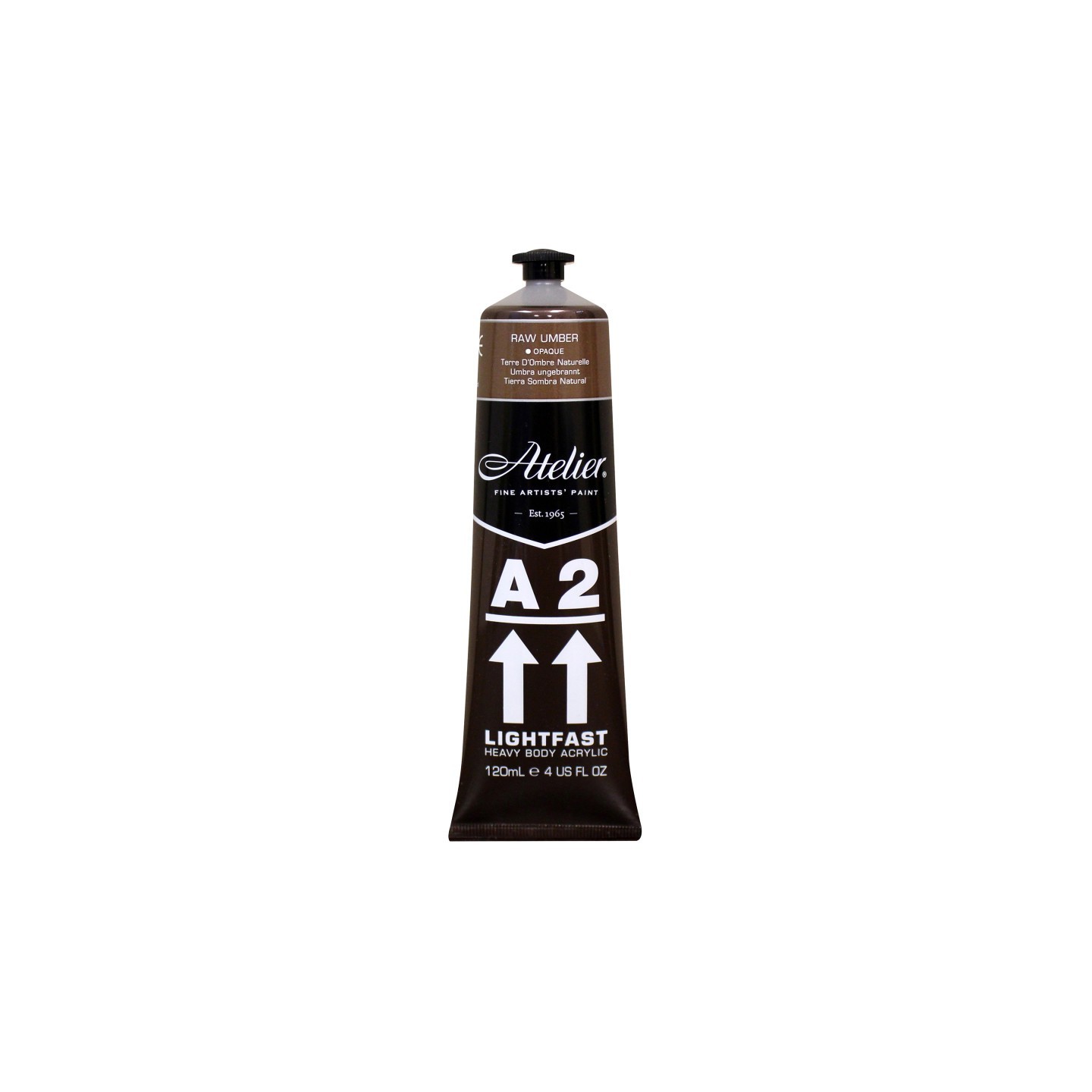 Atelier A2 Heavy Body Lightfast Artist Acrylic, 4 oz., Raw Umber