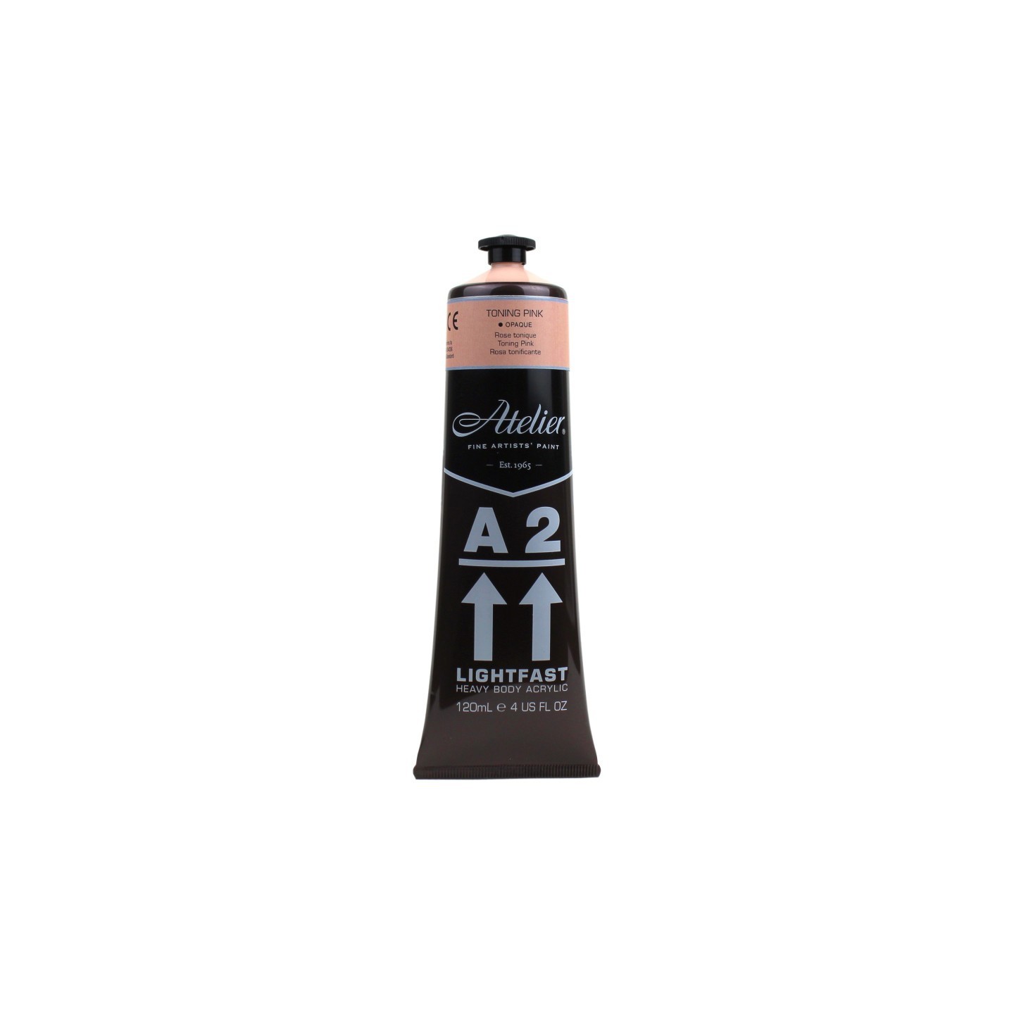 Atelier A2 Heavy Body Lightfast Artist Acrylic, 4 oz., Toning Pink